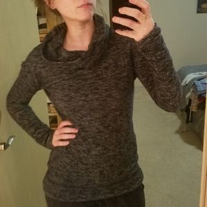 Gray Loose Neck Sweatshirt